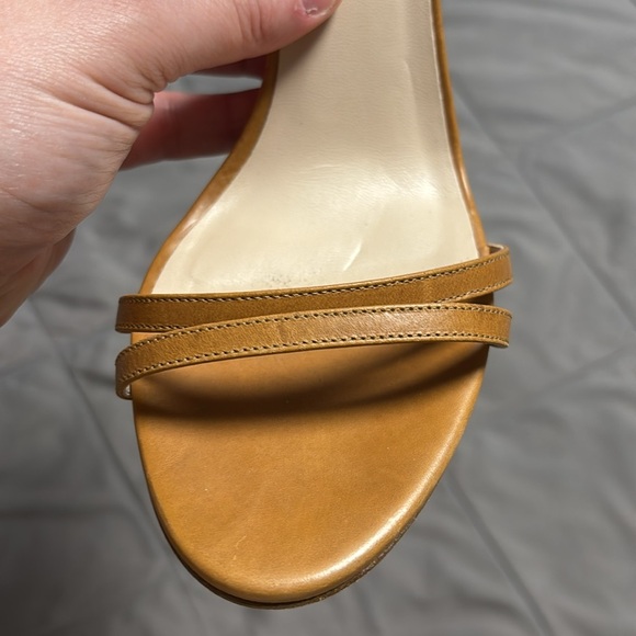 Emerson Fry Brown Leather Vero Cuoio Ankle Strap Heels Size 40 10 - Picture 8 of 15